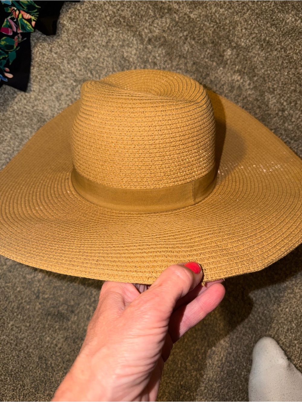 Wide Brim Sun Hat in Mustard Yellow - Women Accessories. MUST BE BUNDLED